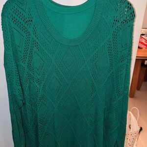 Torrid 2 Piece Green Sweater & Tank Top